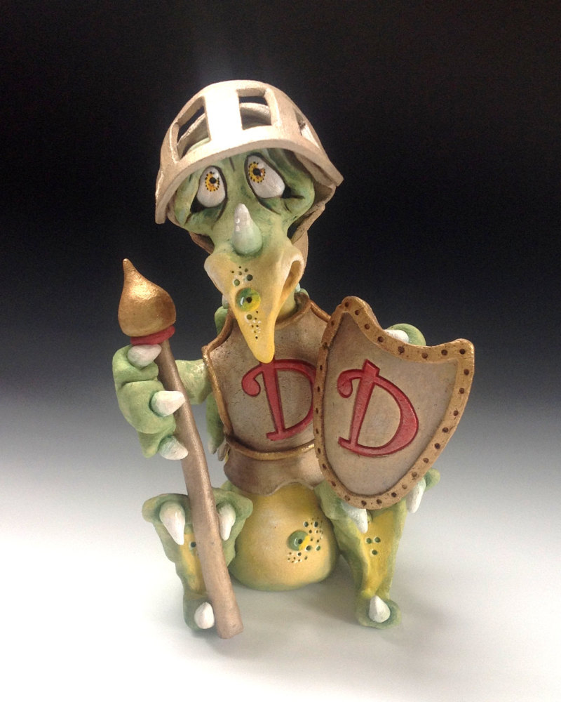 Dragon Knight - Ceramic Sculpture