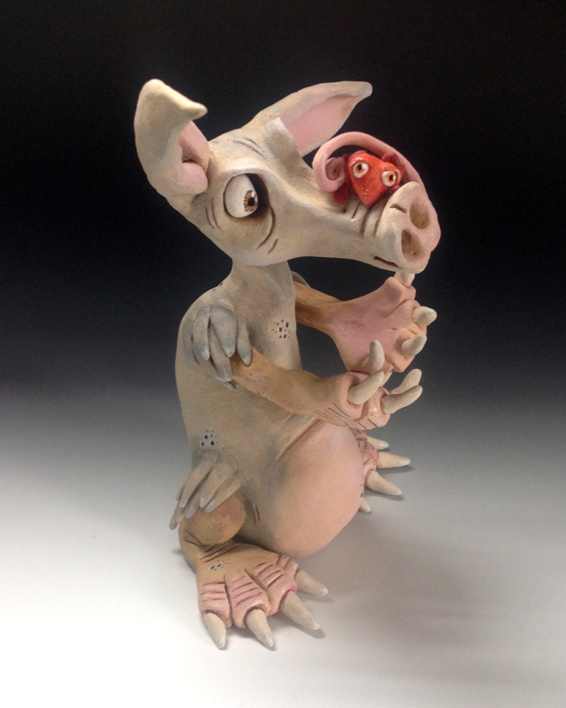 Leonard the Aardvark - Ceramic Sculpture