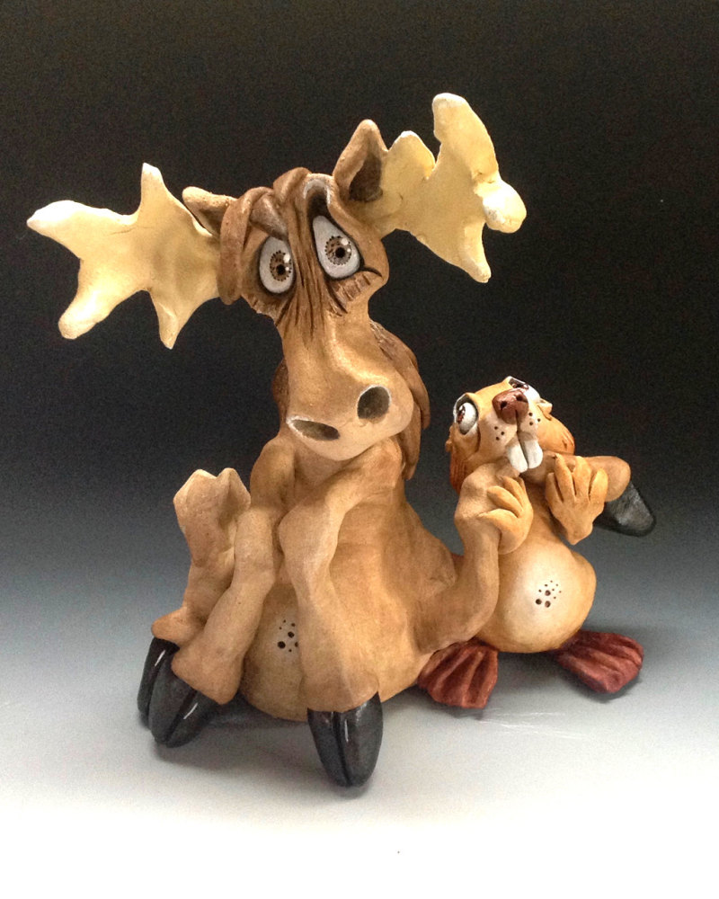 Hank and Roscoe - Ceramic Sculpture