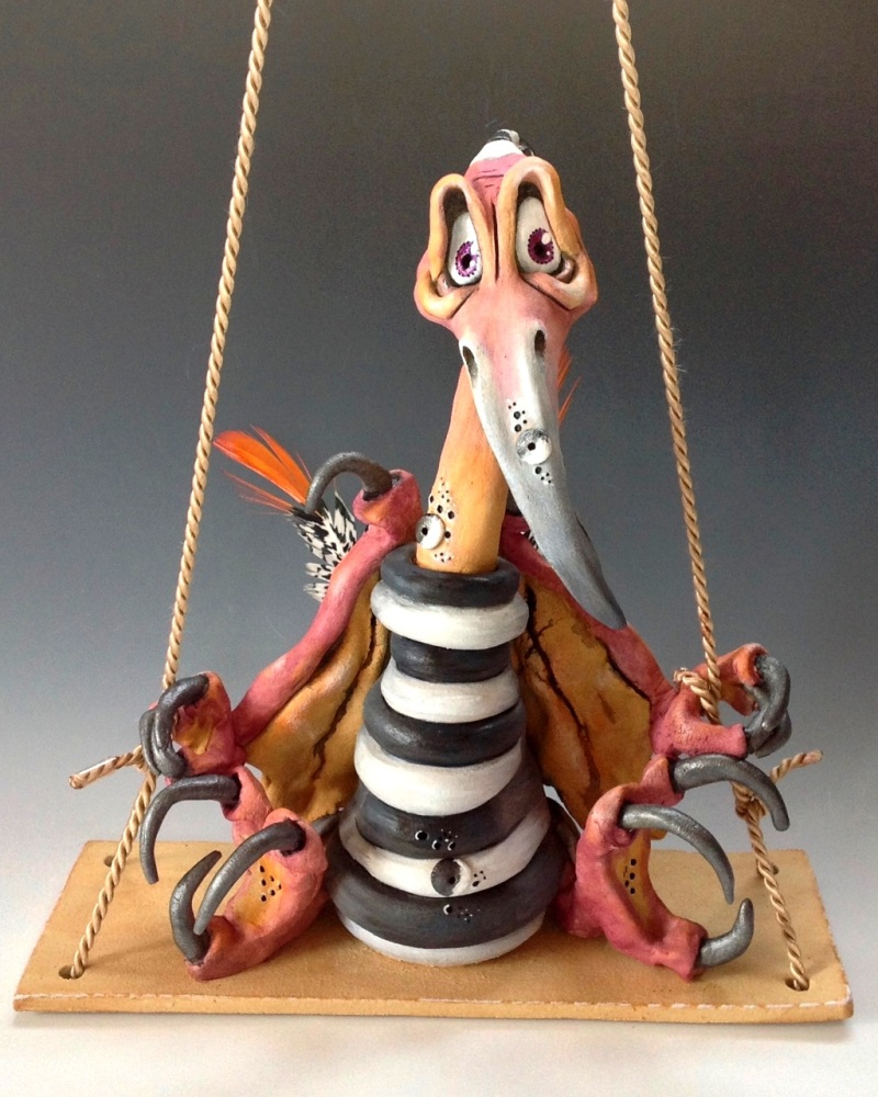 Terrance the Pterodactyl - Ceramic Sculpture