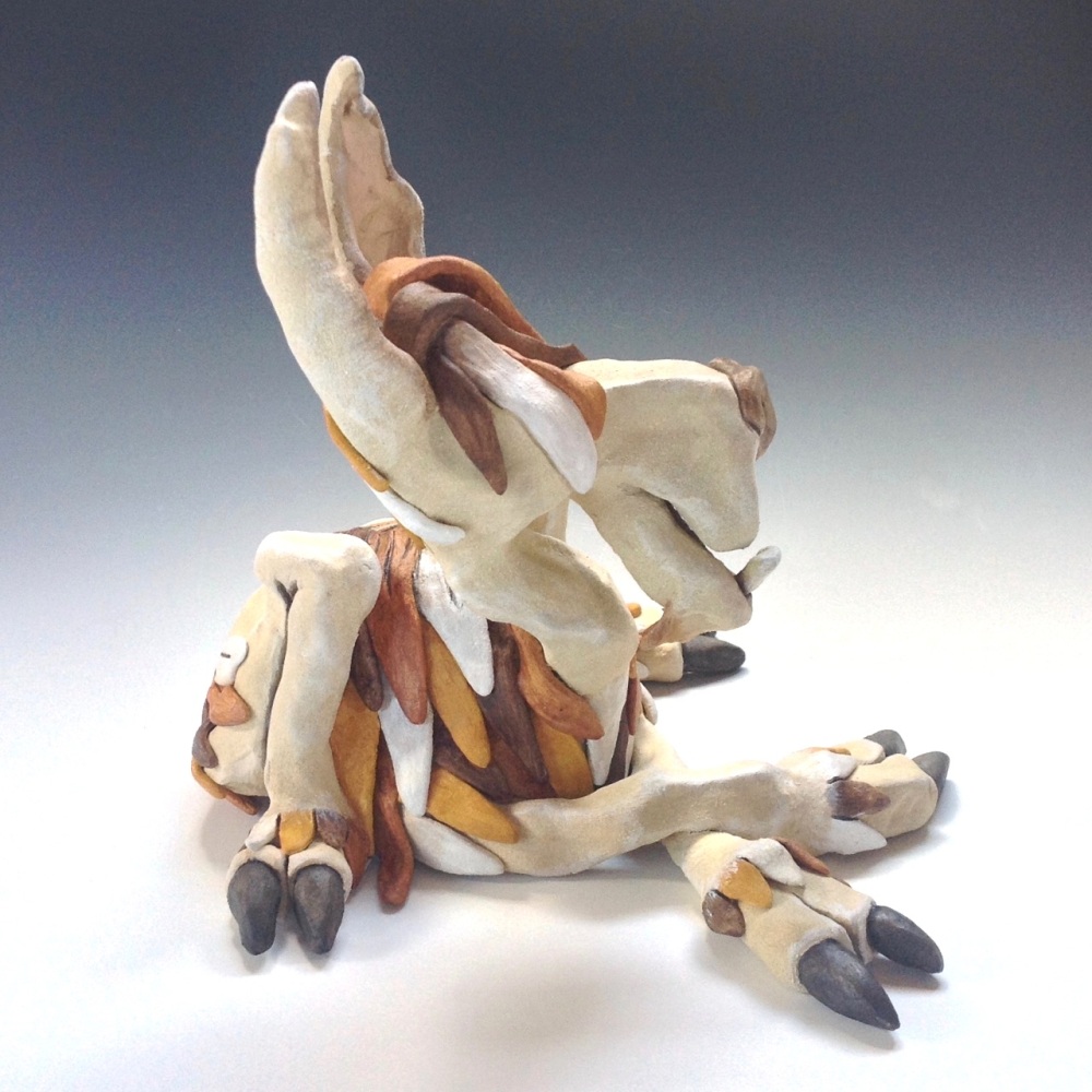 Huckleberry the Llama Ceramic Sculpture