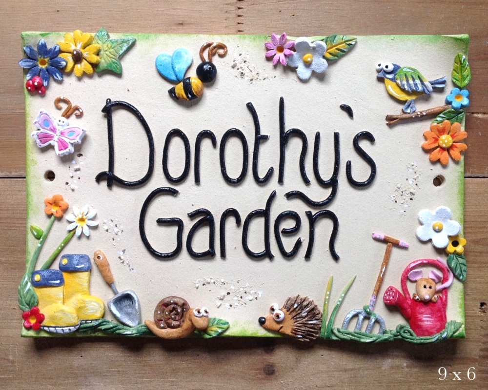 Garden signs and plaques, hand made and personalised pottery