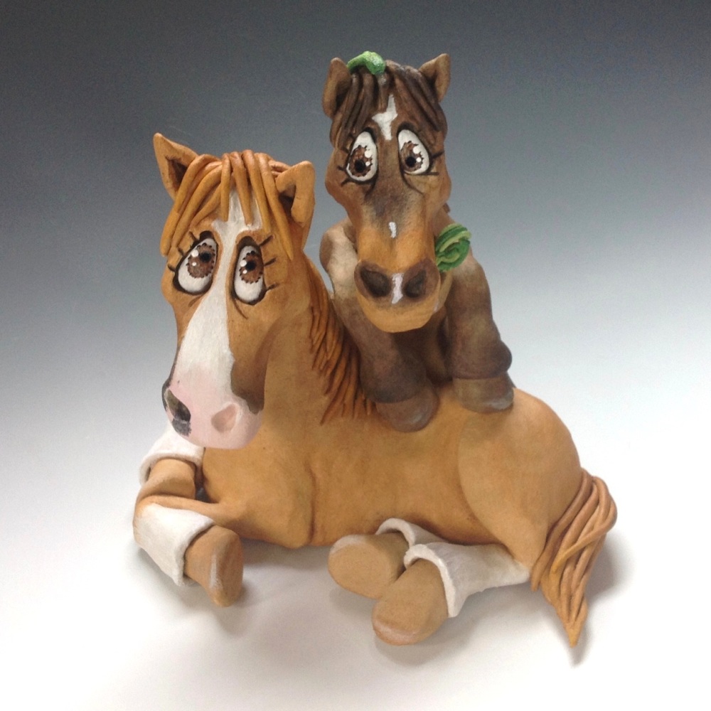 Horse Ceramic Sculpture by Lucy Kite, Blue Fish Studios