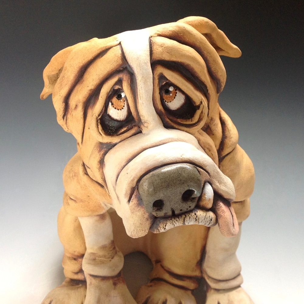 English Bulldog Sculpture 'Arthur' - Ceramic