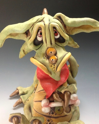 Dexter the Dragon Sculpture - Ceramic