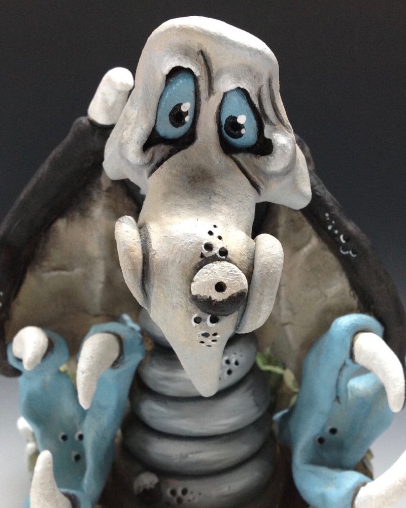 Giles the Jurassic Bird Sculpture - Ceramic