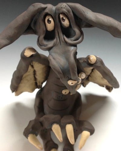 Vulcan the Dragon Sculpture - Ceramic
