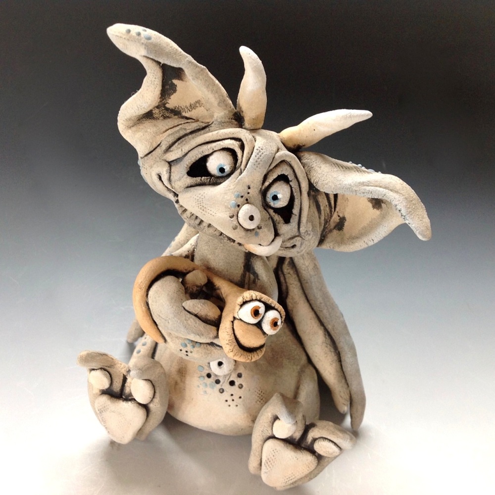  Montague the School Cat Sculpture - Ceramic