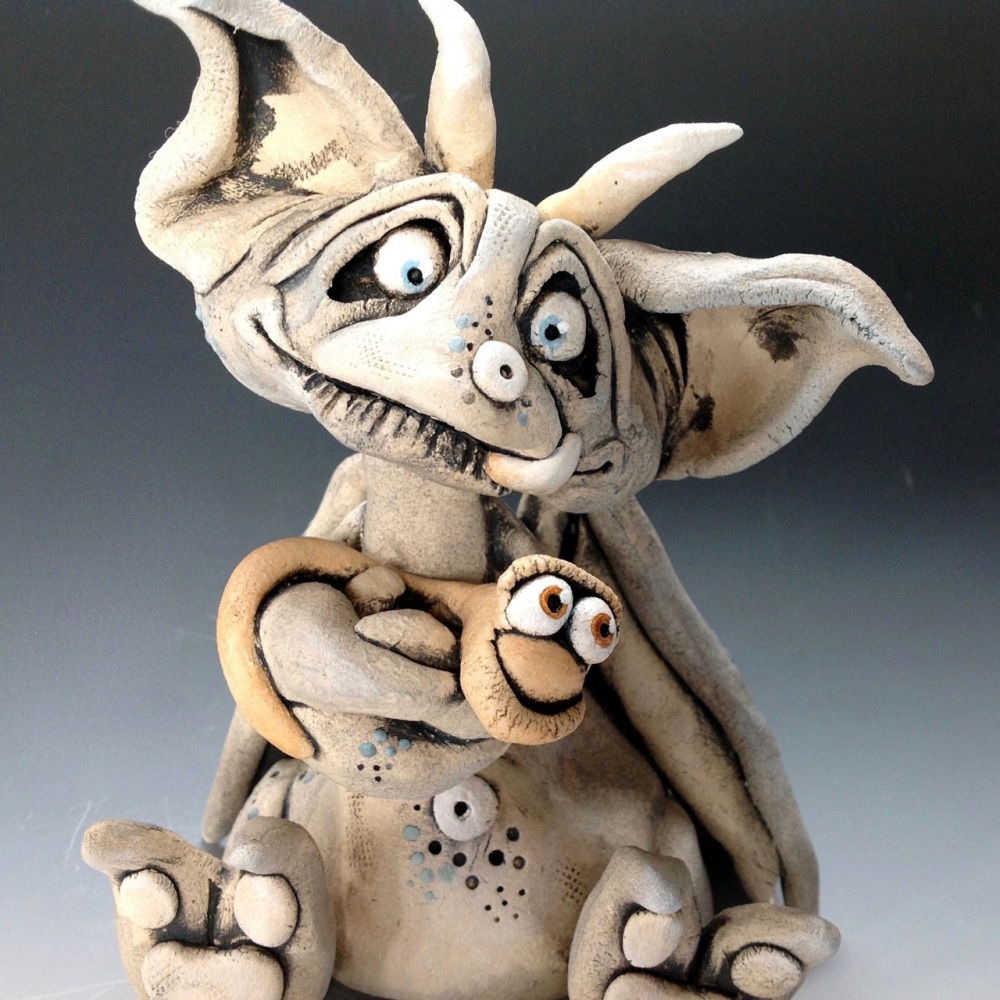  Montague the School Cat Sculpture - Ceramic