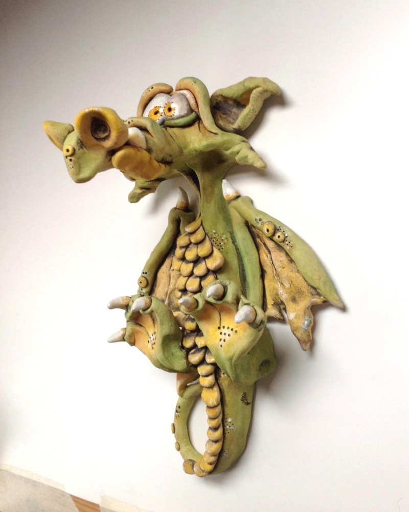 Dragon Wall Sculpture - Ceramic