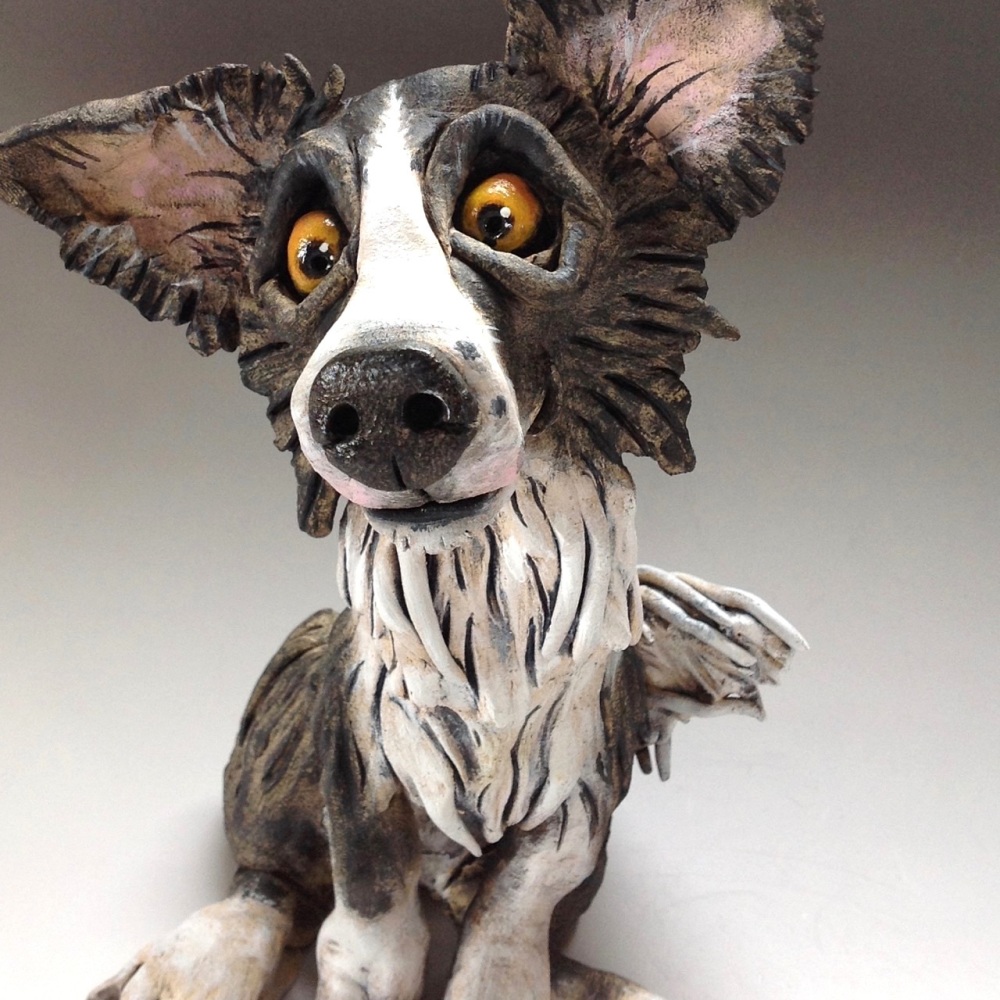 Custom Dog Sculptures, caricature portrait - Medium Size