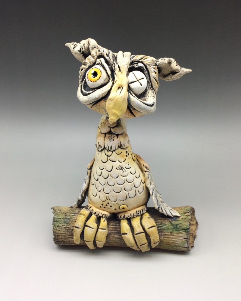 Owl Sculpture - Ceramic