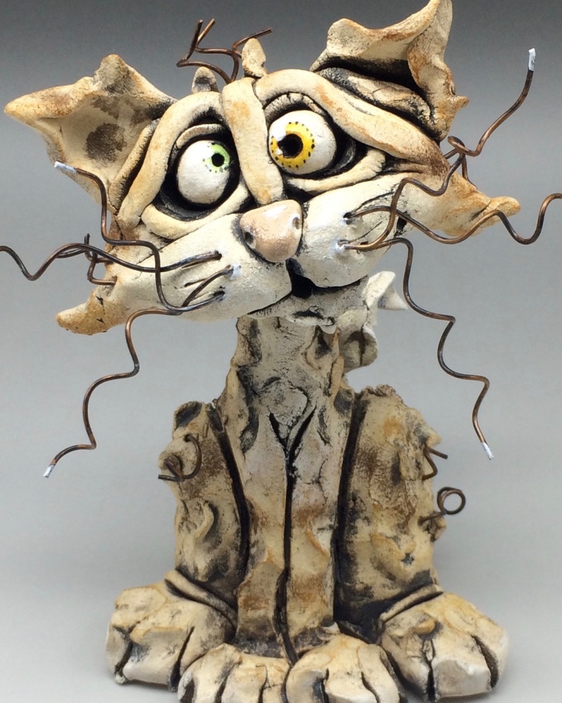 Cat Sculpture - Ceramic
