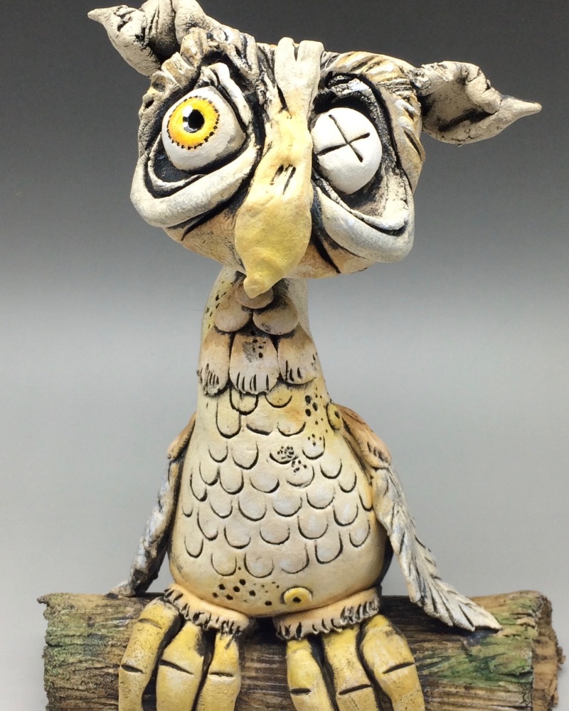 Owl Sculpture - Ceramic