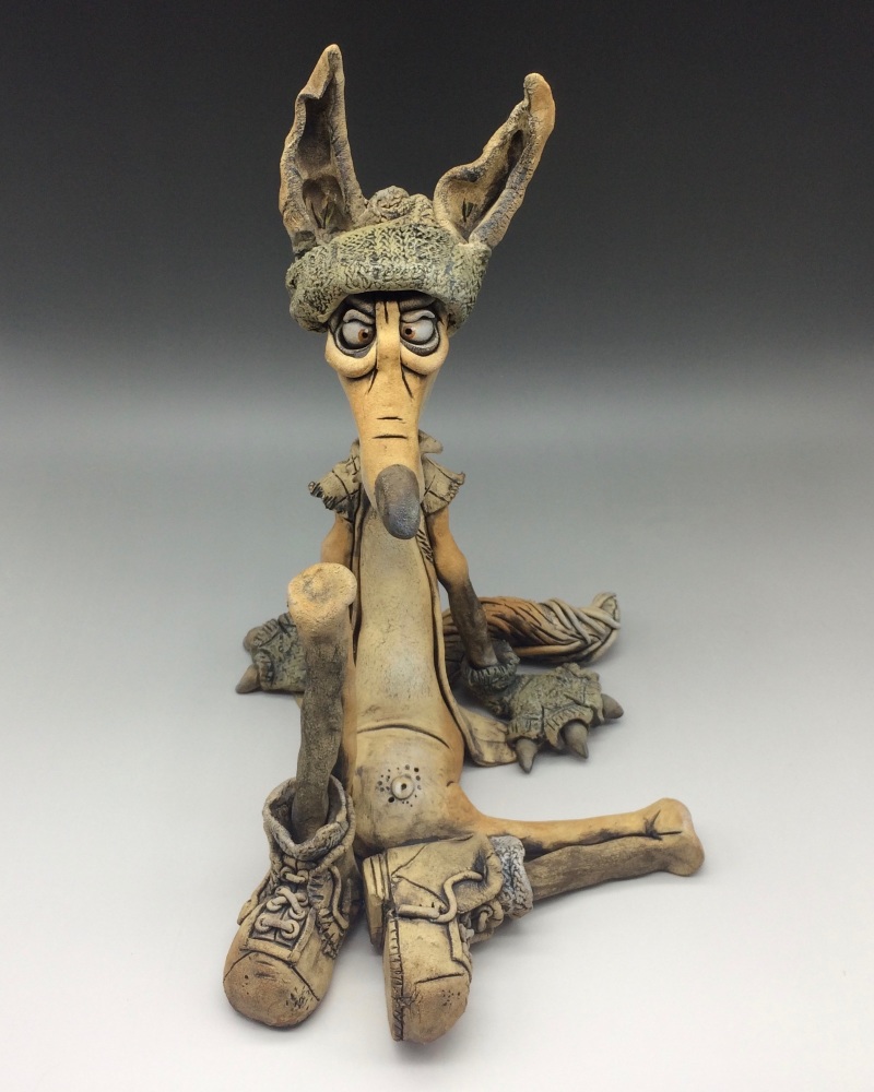 Street Fox - Ceramic Sculpture