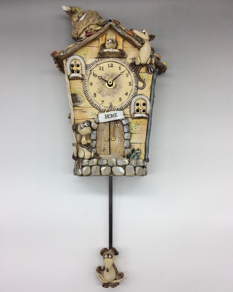 Mouse Cuckoo Wall Clock with Pendulum