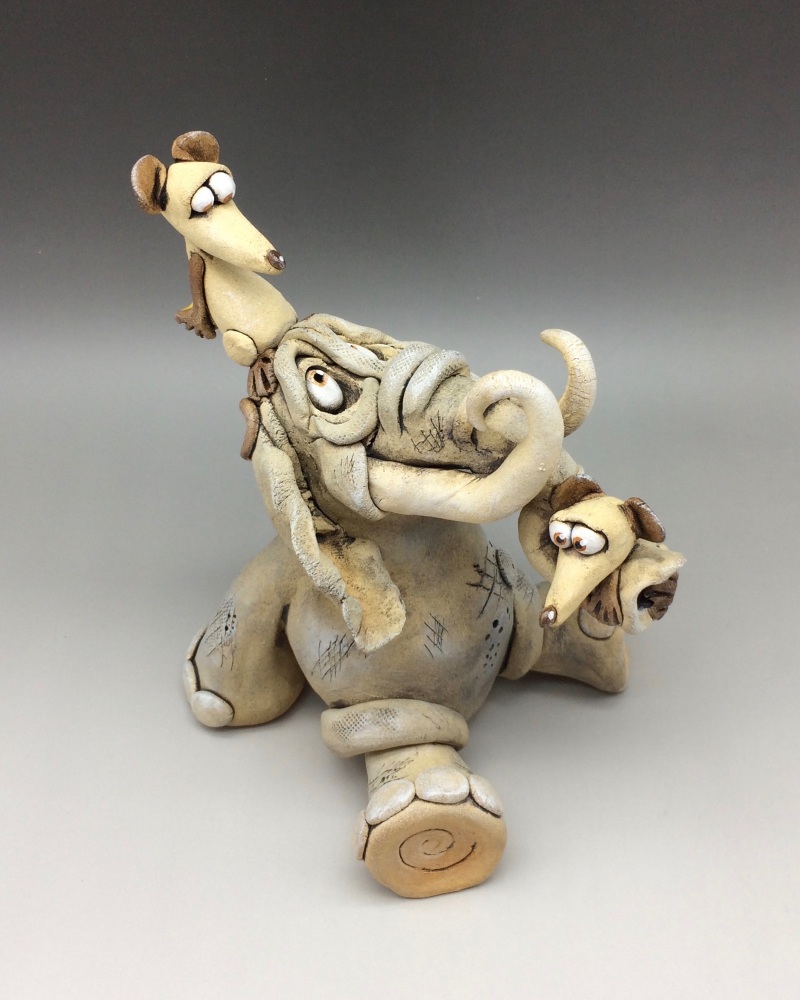 Elephant Sculpture - Ceramic
