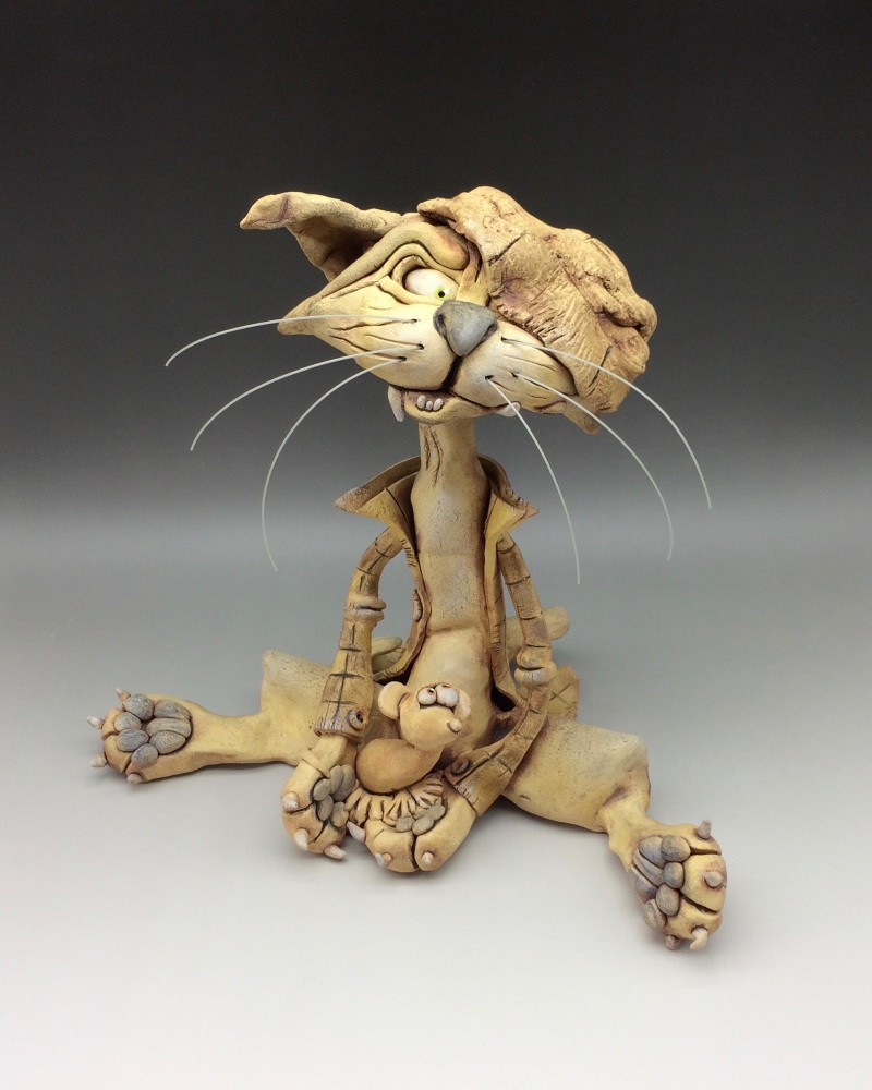 Alley Cat - Ceramic Sculpture