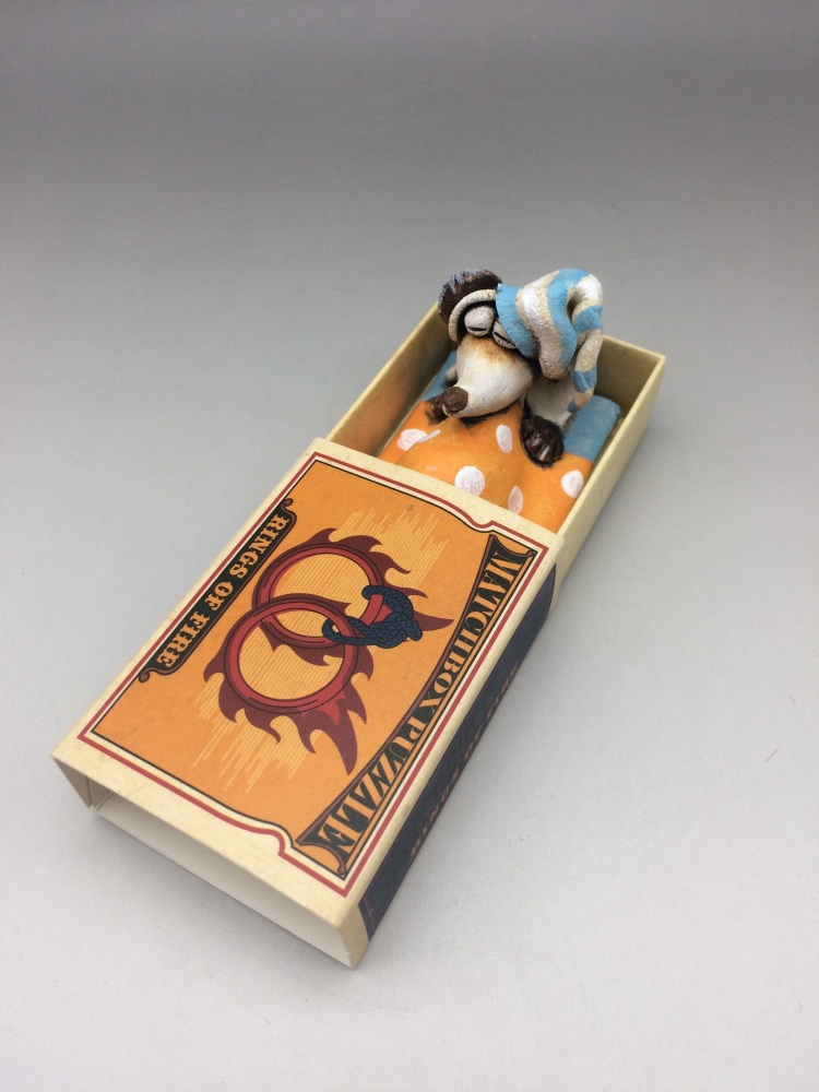 Mouse in a Matchbox Sculpture - Rings of Fire
