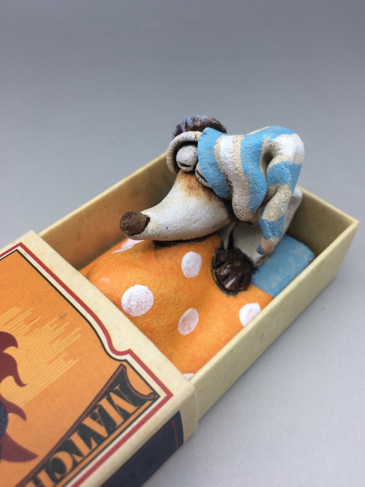 Mouse in a Matchbox Sculpture - Rings of Fire