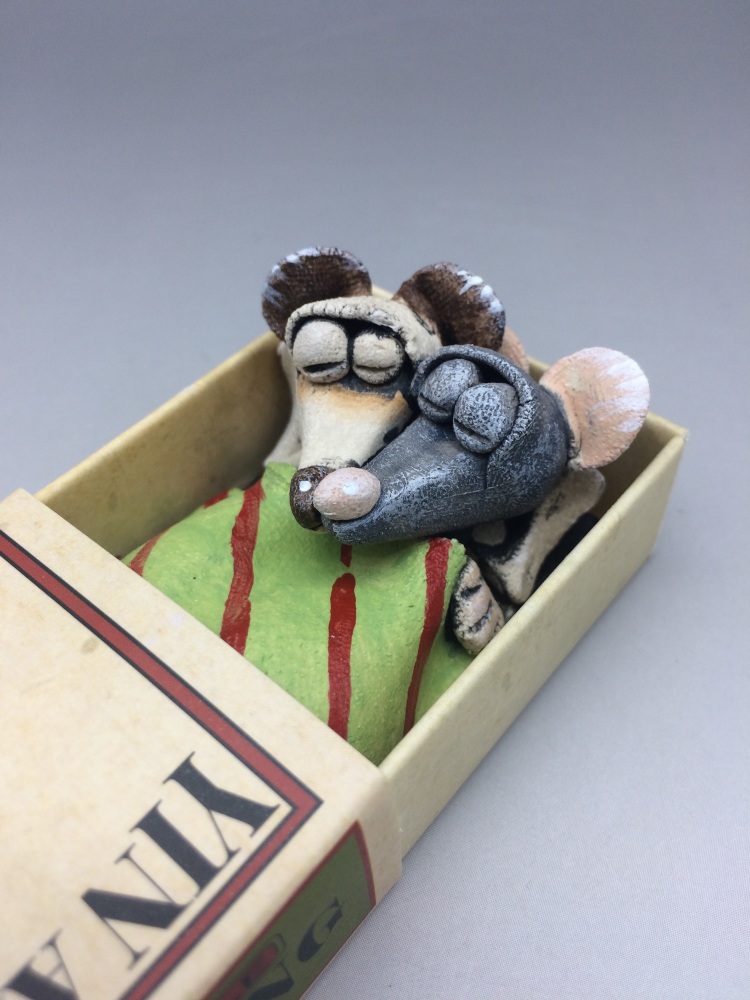 Mouse in a Matchbox Sculpture - Ying and Yang