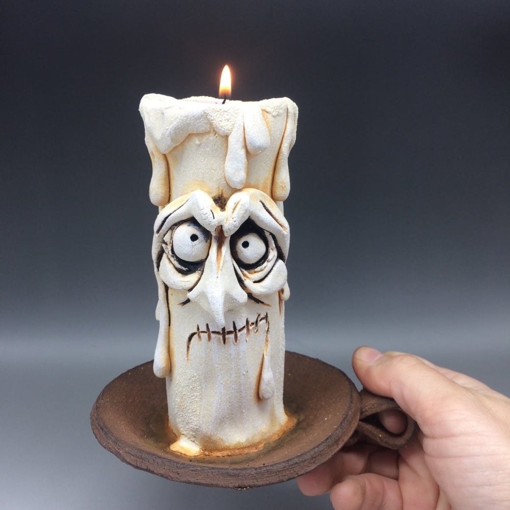 Grumpy Candle Tea Light Holder, 'Lurch'