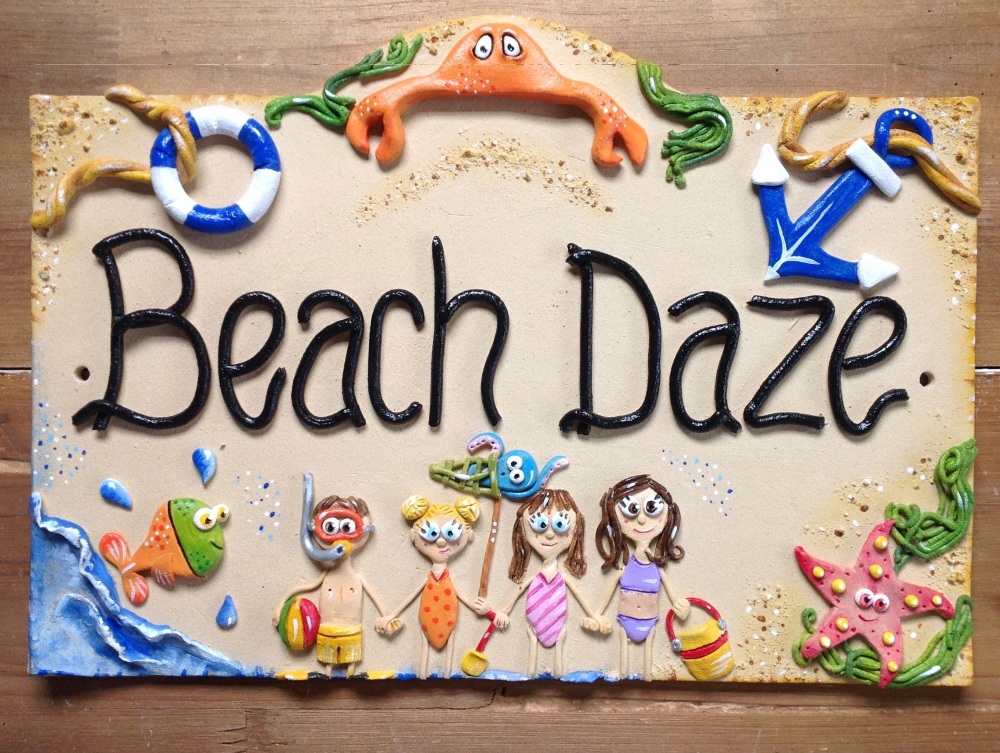 House Sign Ceramic - Beach House Design