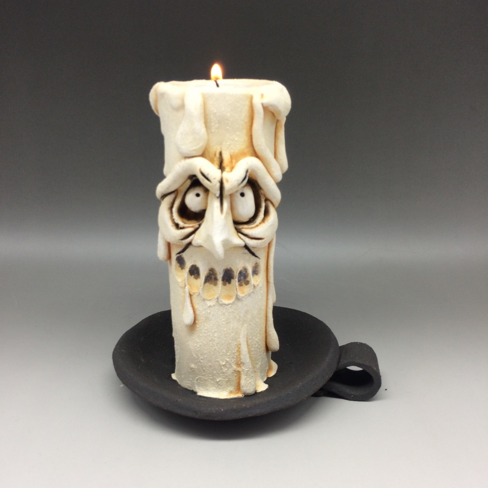 Grumpy Candle Tea Light Holder, 'Lucky'
