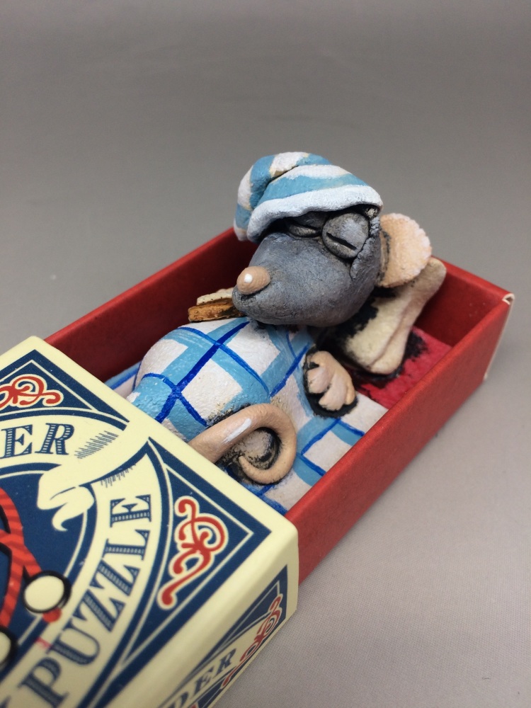 Mouse in a Matchbox Sculpture - The Step Ladder