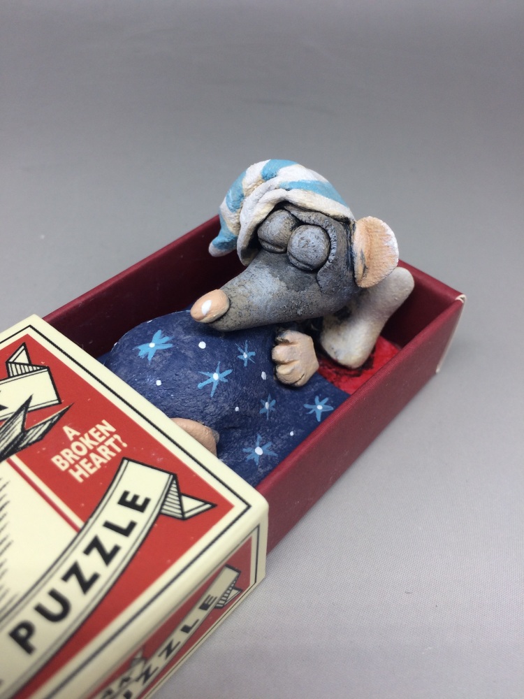 RESERVED Mouse in a Matchbox Sculpture - Walk the Plank