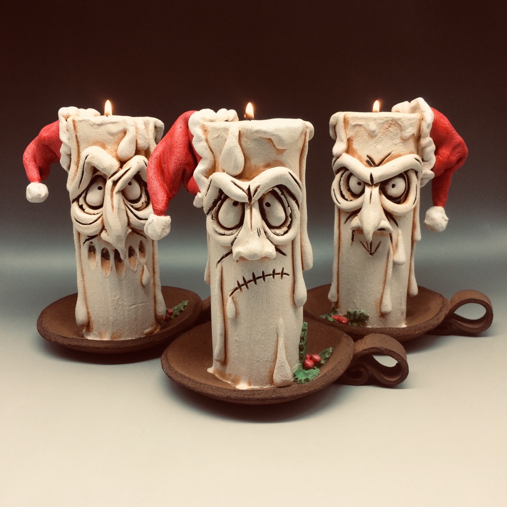Christmas Grumpy Candle Tea Light Holder, 'Balthazar'