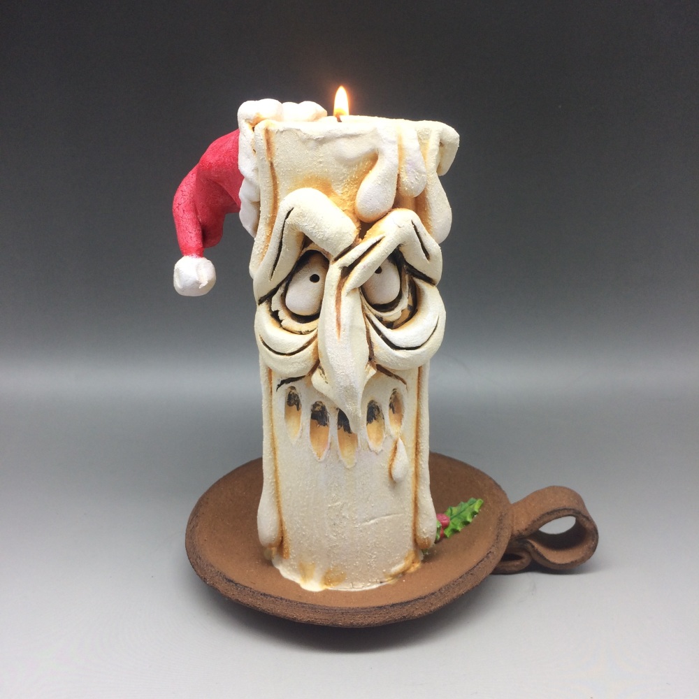 Christmas Grumpy Candle Tea Light Holder, 'Melchior'