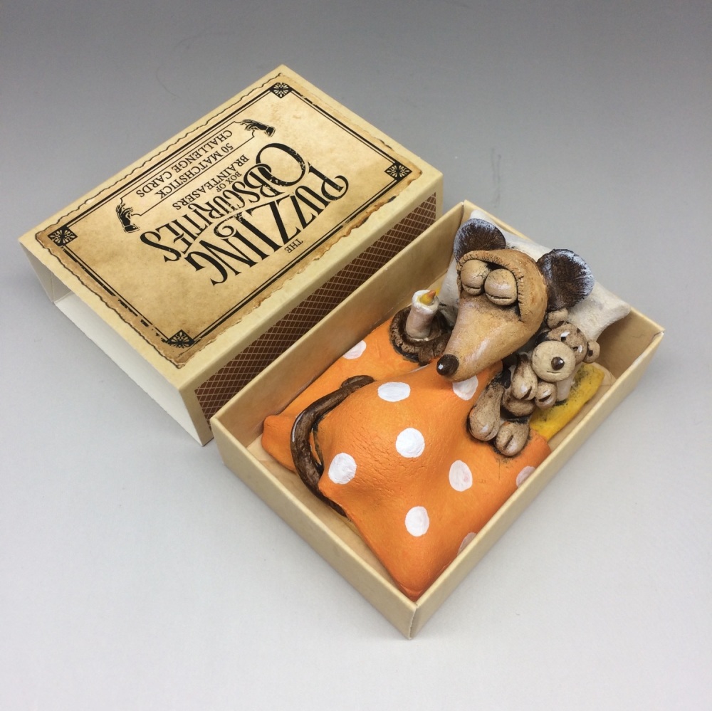 Mouse in a Matchbox Sculpture - Mouse & Ted