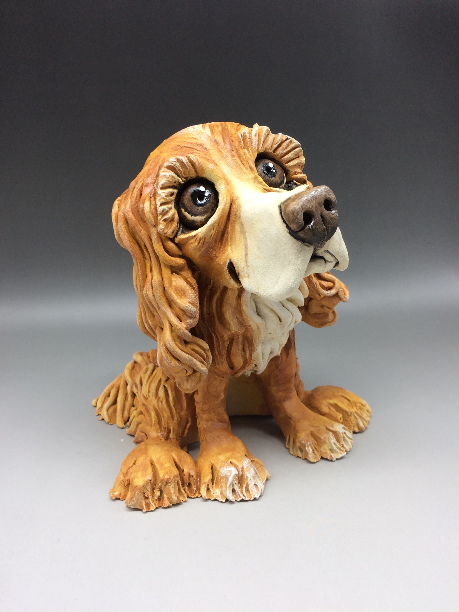 Lab Cross Dog Sculpture Ceramic