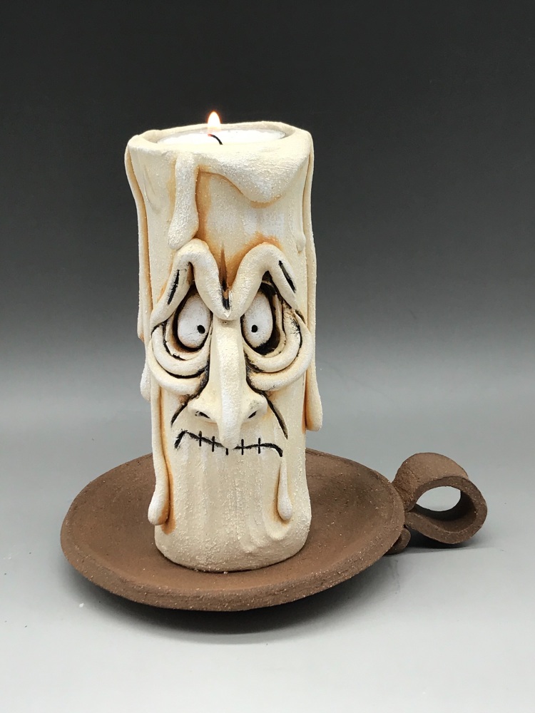 Grumpy Candle Tea Light Holder, 'Claude'