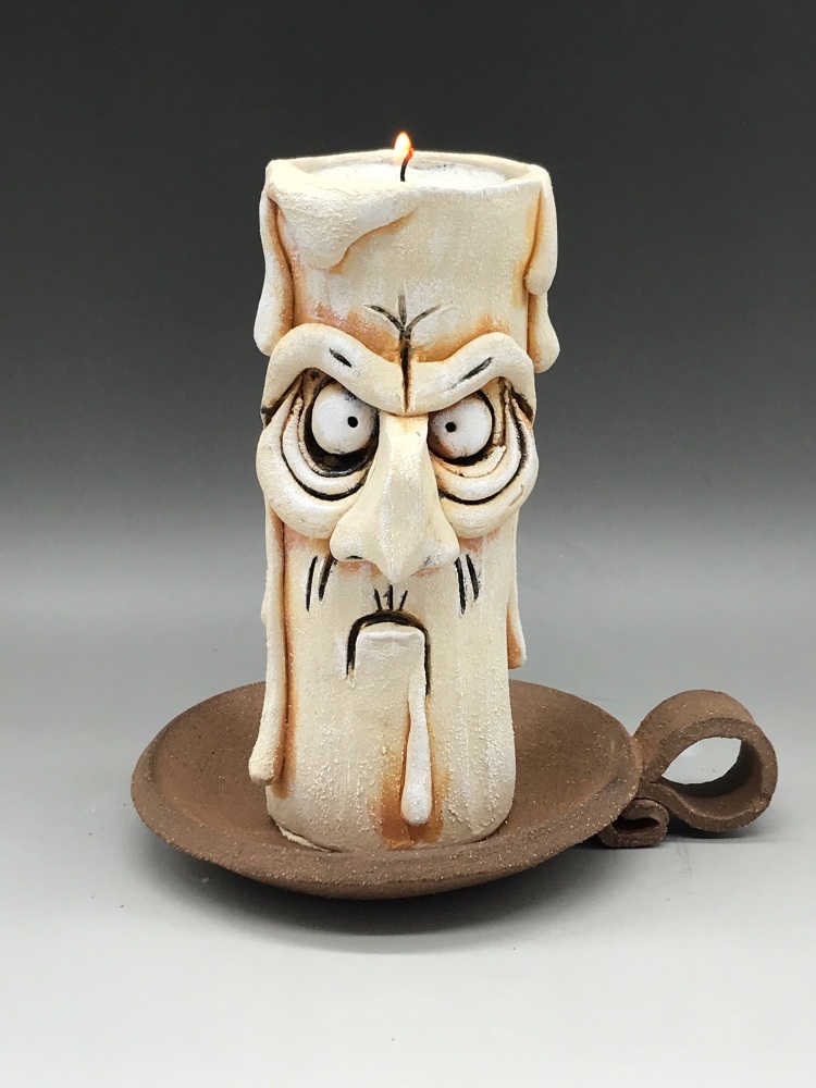 Grumpy Candle Tea Light Holder, 'Elvis'