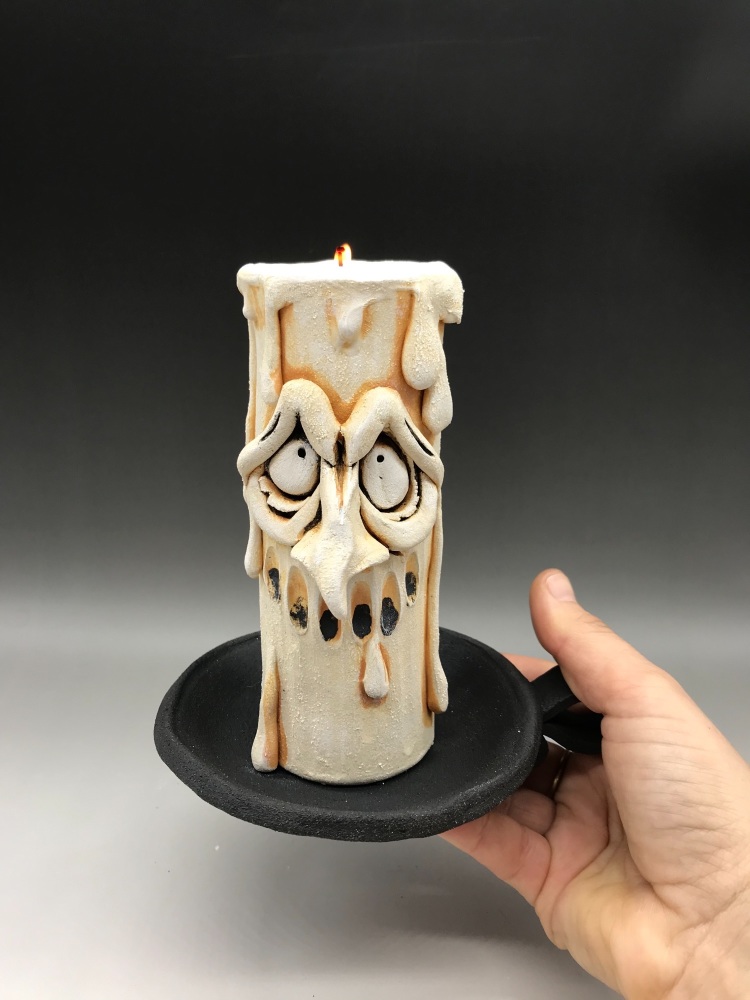 Grumpy Candle Tea Light Holder, 'Winston'