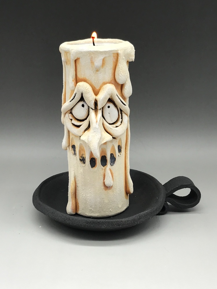 Grumpy Candle Tea Light Holder, 'Winston'