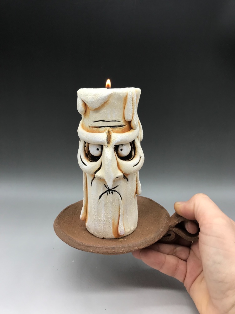 Grumpy Candle Tea Light Holder, 'Geoff'