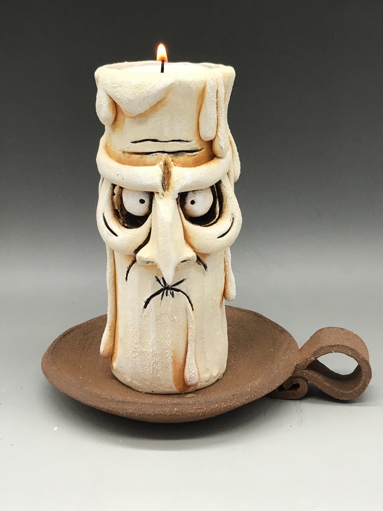 Grumpy Candle Tea Light Holder, 'Geoff'