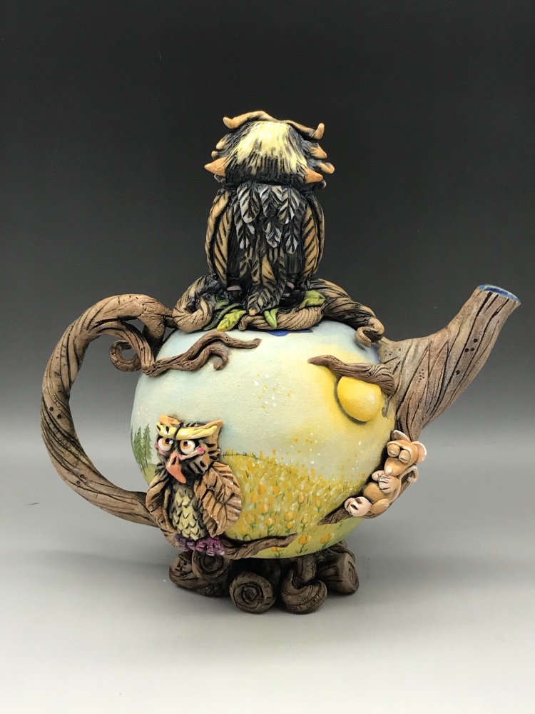 Night and Day Teapot Ceramic
