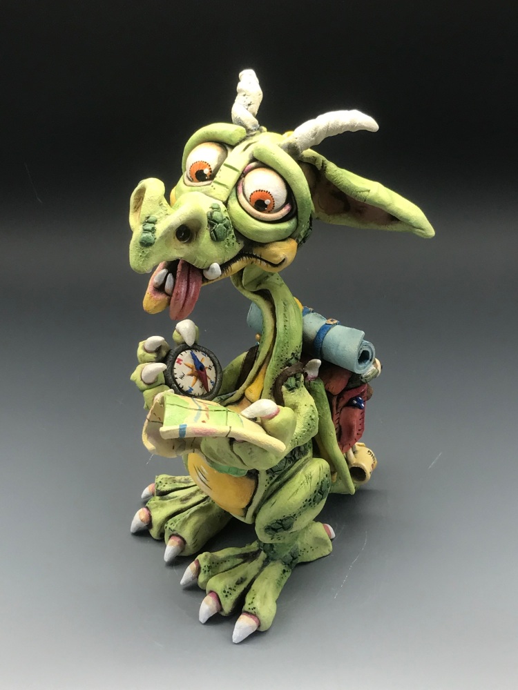 RESERVED  - Backpacking Willy, Dragon Sculpture