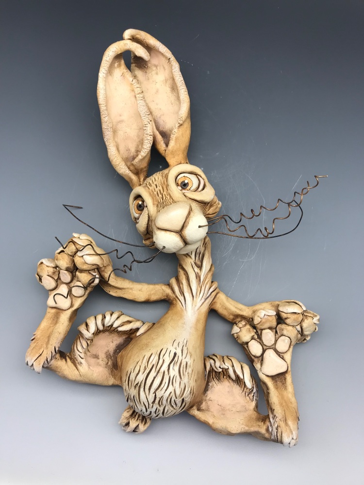 Pumpkin the Hare Sculpture, Ceramic