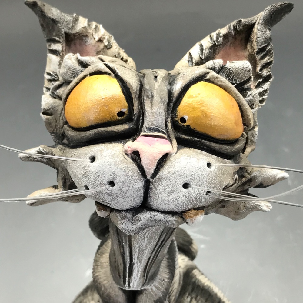 Darth - Cat Sculpture, ceramic