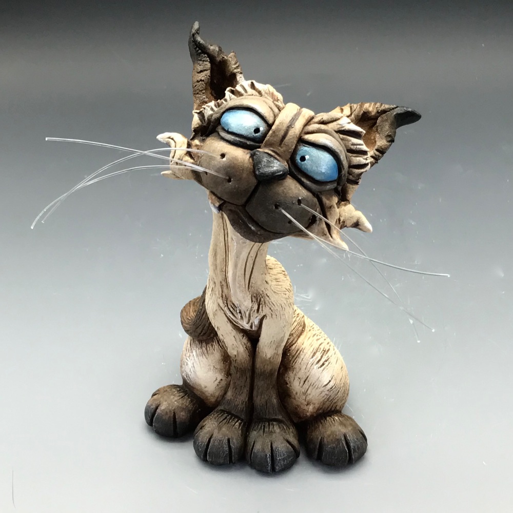 Fang - Cat Sculpture, ceramic