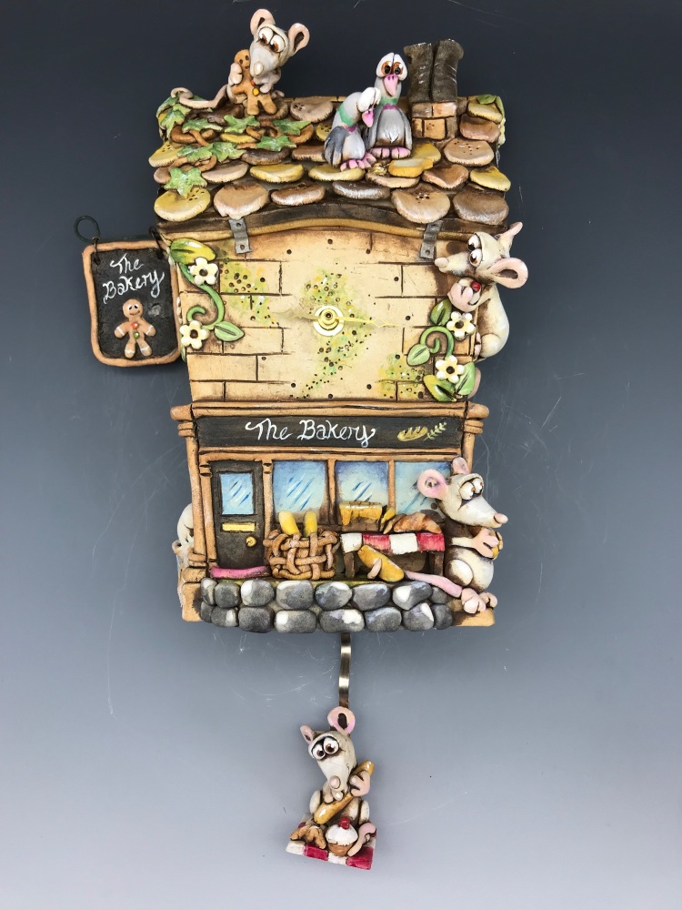 'The Bakery' Cuckoo Style Wall Clock with Pendulum