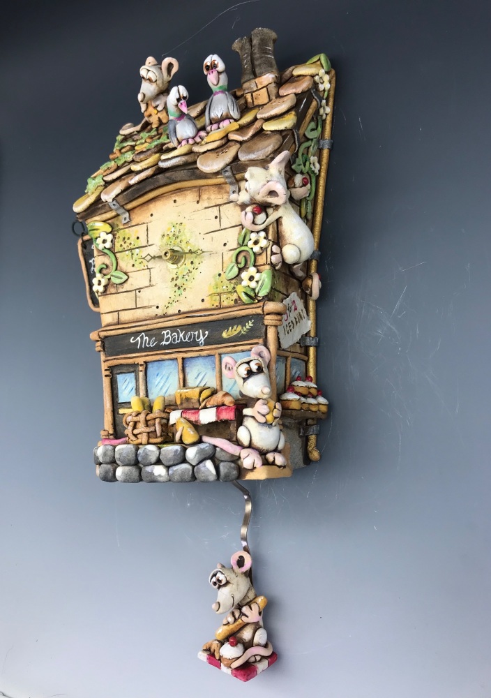 'The Bakery' Cuckoo Style Wall Clock with Pendulum