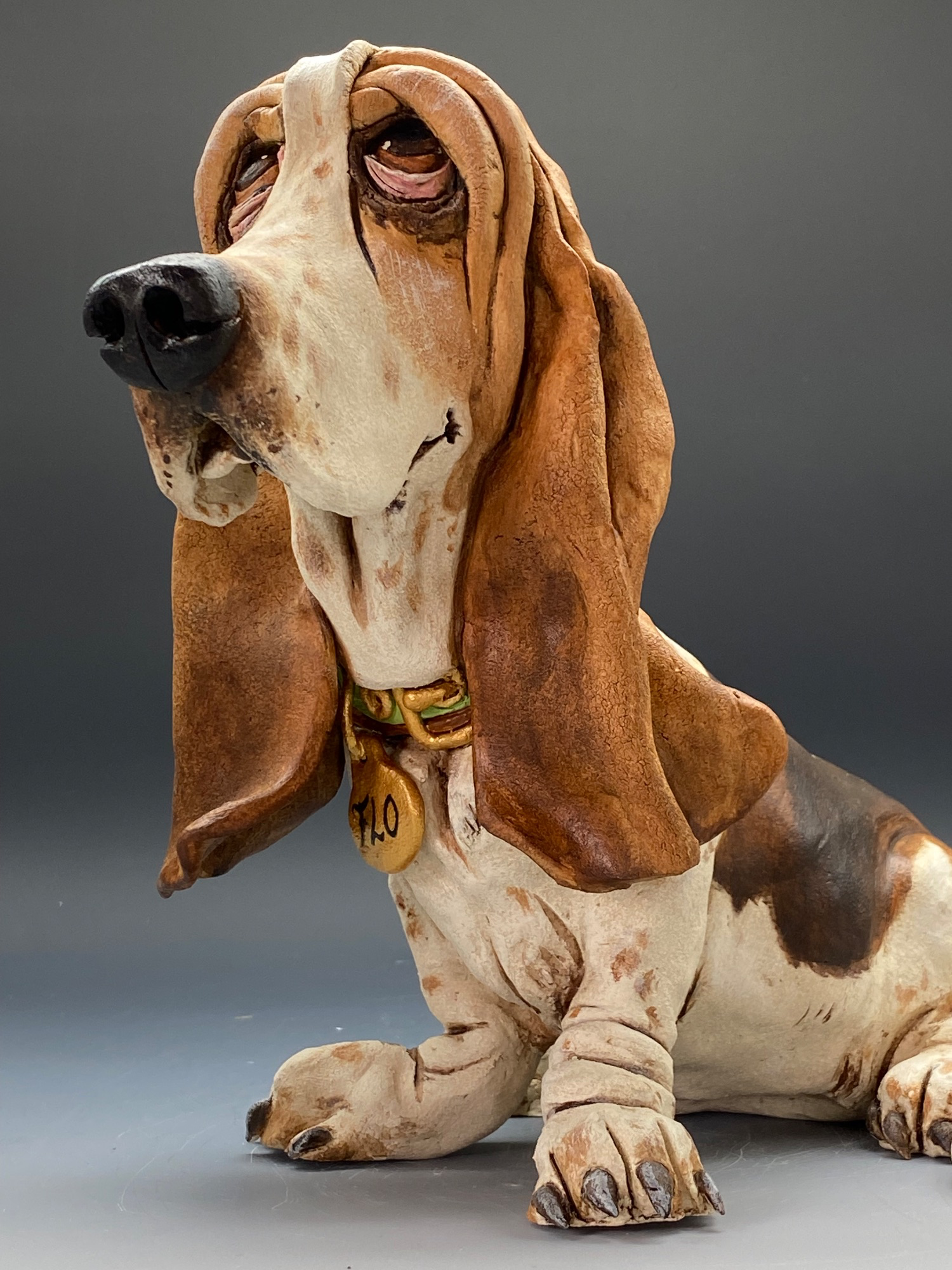 Bassett Hound Dog Sculpture
