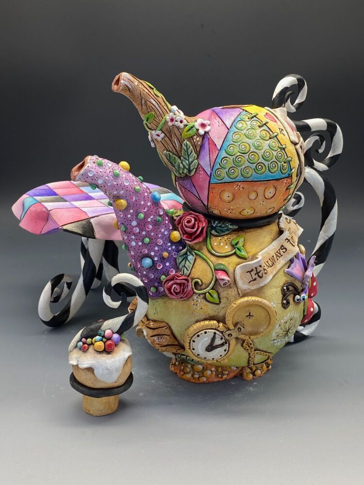 Alice in Wonderland Double Ceramic Tea Pot