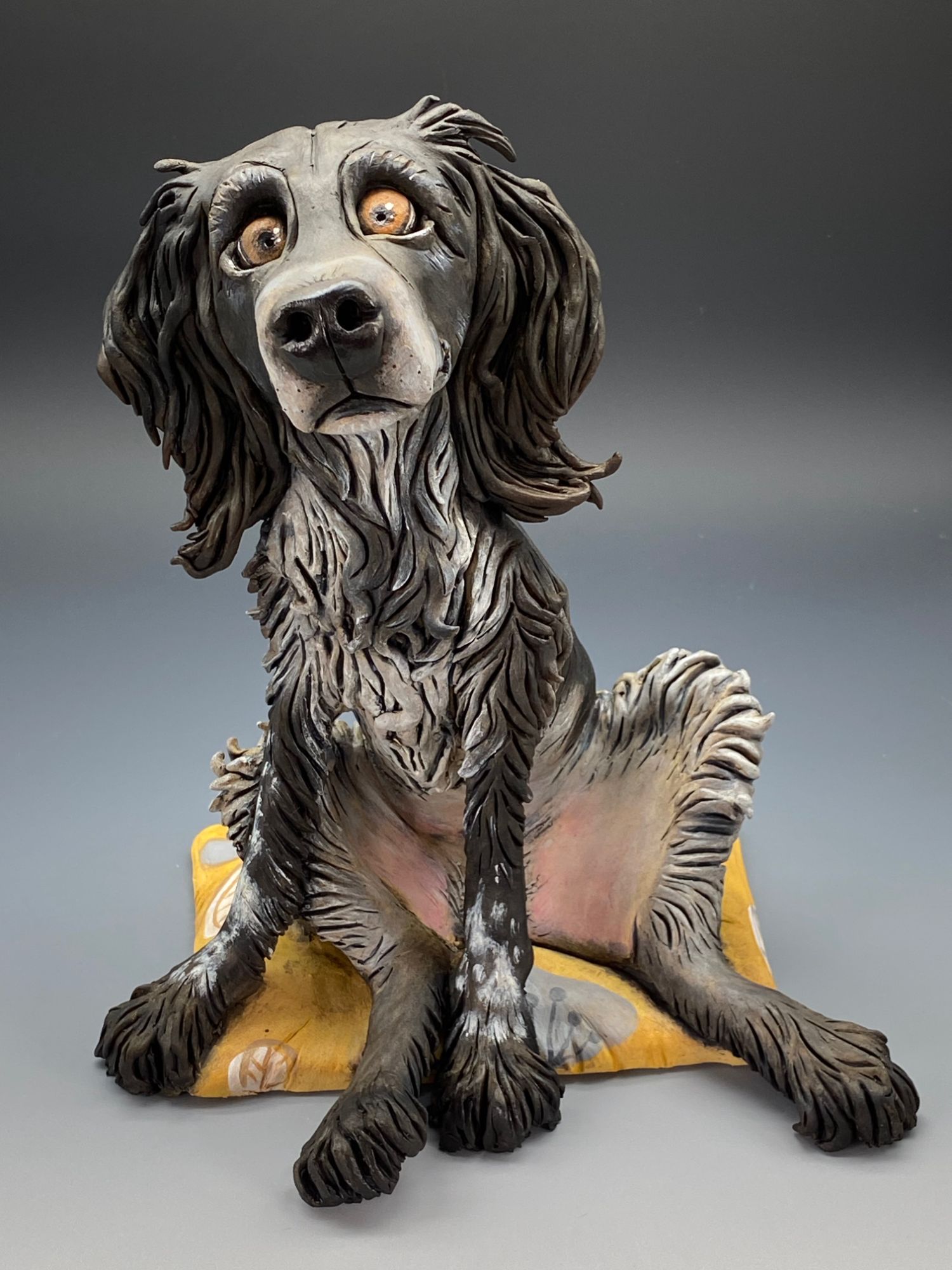 Custom dog sculpture ceramic